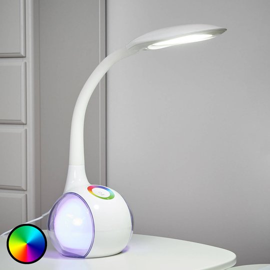 Flexibel LED-bordslampa Paula, vit