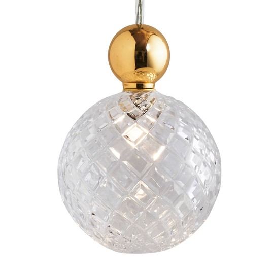 EBB & FLOW Uva L häng boll guld klar small check