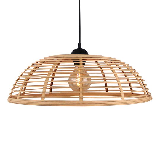 Hänglampa Crosstown, bambuskärm ljus, Ø 56 cm