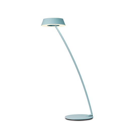 OLIGO Glance LED-bordslampa böjd akvamarin
