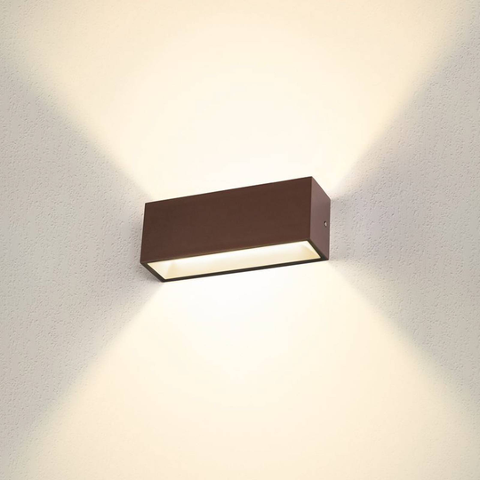 SLV Sitra LED-utomhusvägglampa up/down 30 cm rost