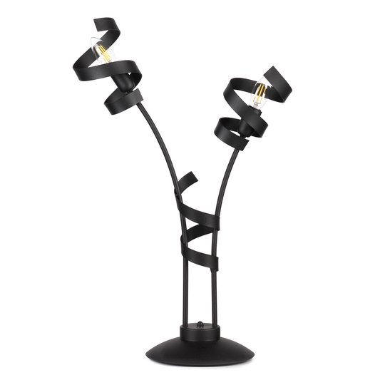 Bordslampa Zoe, 2 lampor, svart