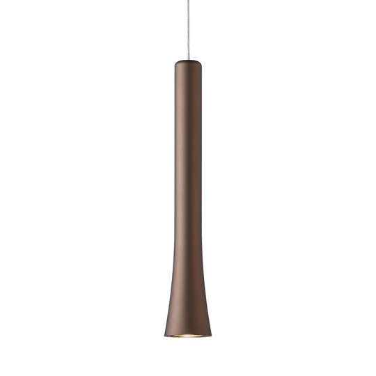 Elegant formad LED-pendellampa Rio – brun