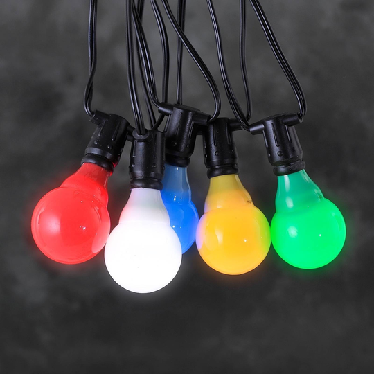 24V-system kedja för uteservering LED E10 multicol