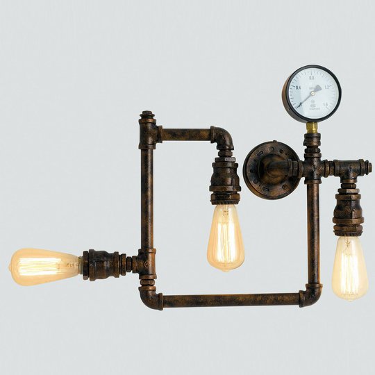 Vägglampa Amarcord, rostbrun, 3 lampor