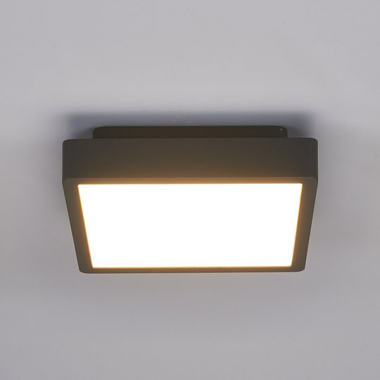 Kantig LED-utomhusvägglampa Talea