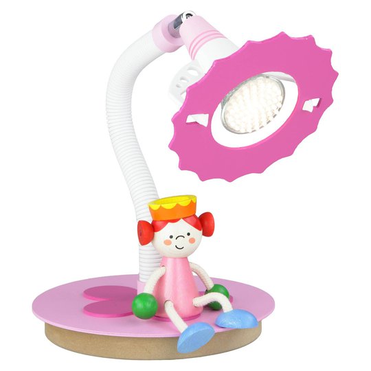 LED-bordslampa Prinsessa med sittande figur