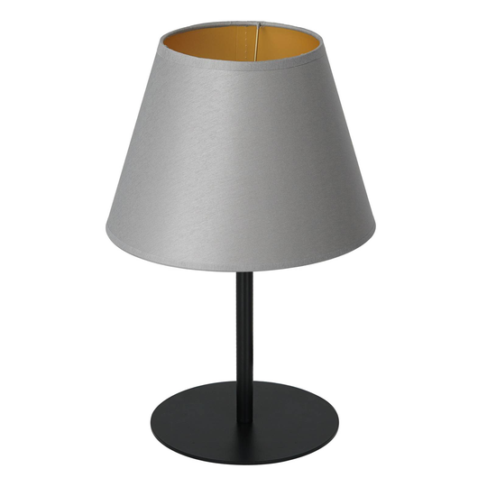 Bordslampa Soho, konisk höjd 33 cm grå/guld