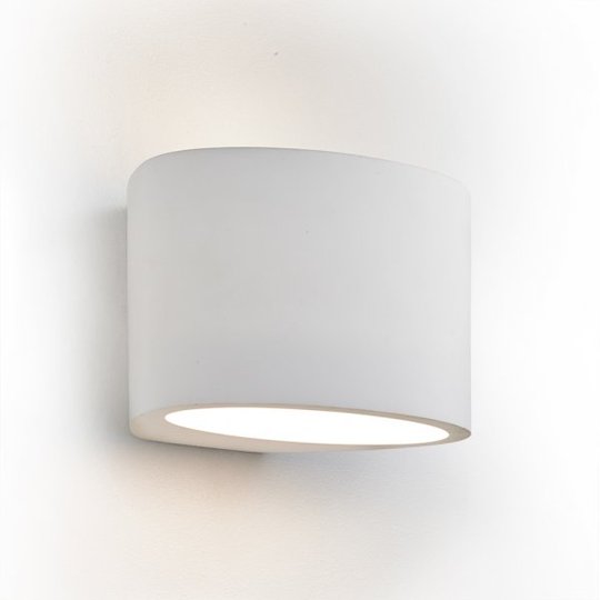 Gypsum vägglampa (Vit)