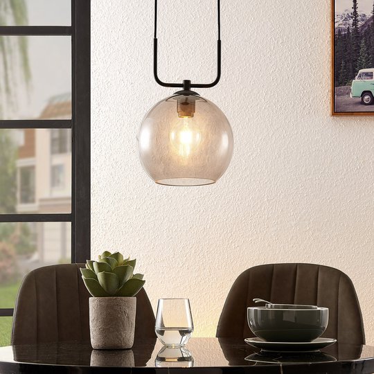 Lindby Dasita hänglampa, rökglas, 1 lampa