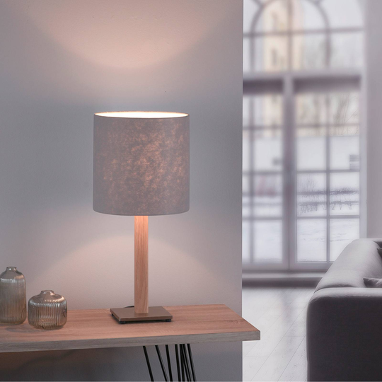 Rothfels Elif bordslampa, filt, kantig, ek natur