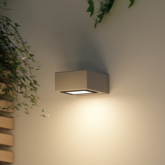 Arcchio LED-utomhusvägglampa Udonna, uttag uppe