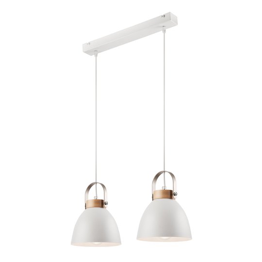 Pendellampa Bergen, 2 lampor, vit