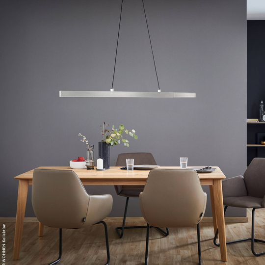 Schöner Wohnen Stripe LED-hänglampa, aluminium