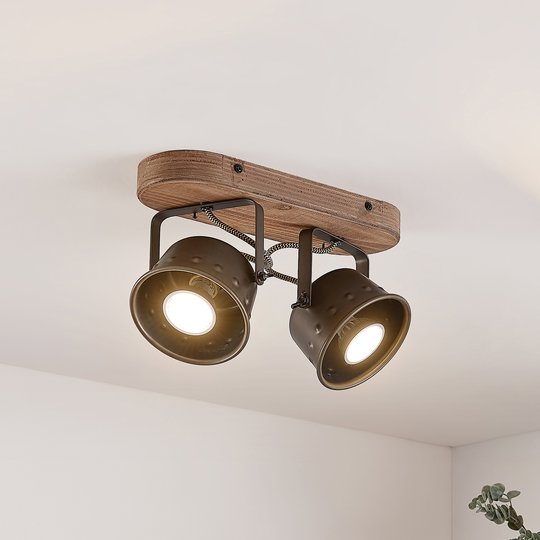 Lindby Rubinjo takspotlight 2 lampor lång