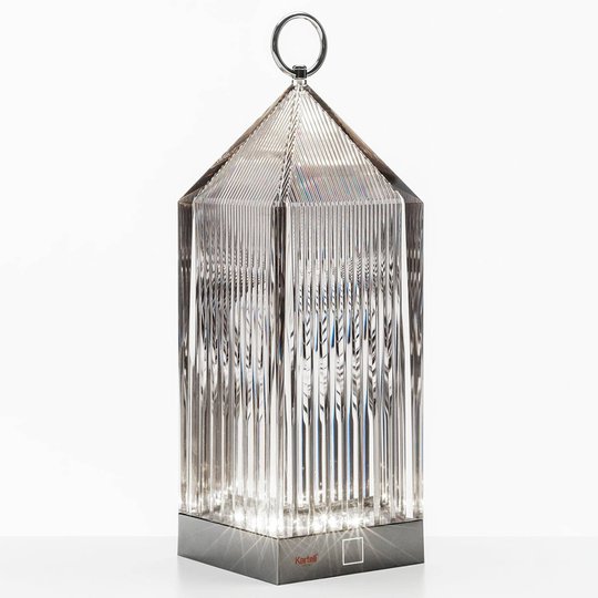 Kartell Lantern LED-bordslampa, rökgrå IP54