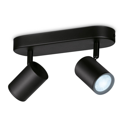 WiZ Imageo LED-spot 2 lampor 2 700-6 500 K, svart