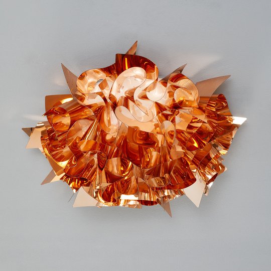 Slamp Veli designtaklampa, Ø 53 cm, koppar