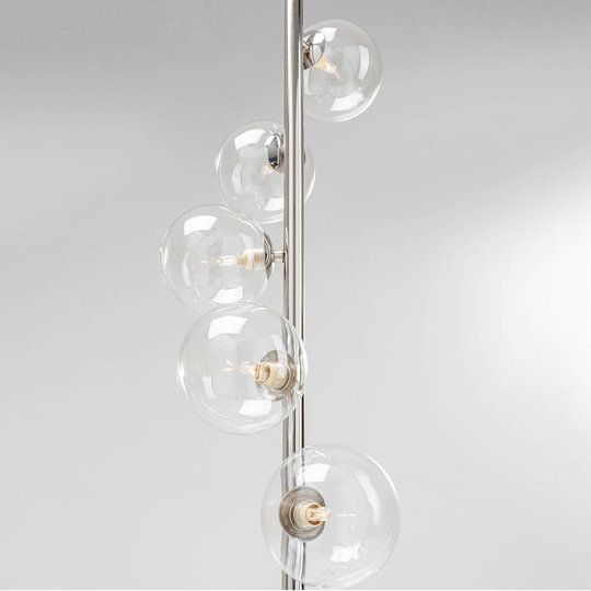 Kare Scala Balls golvlampa, 6 lampor, silver