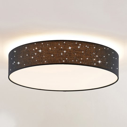 Lindby Ellamina LED-taklampa, 60 cm, svart