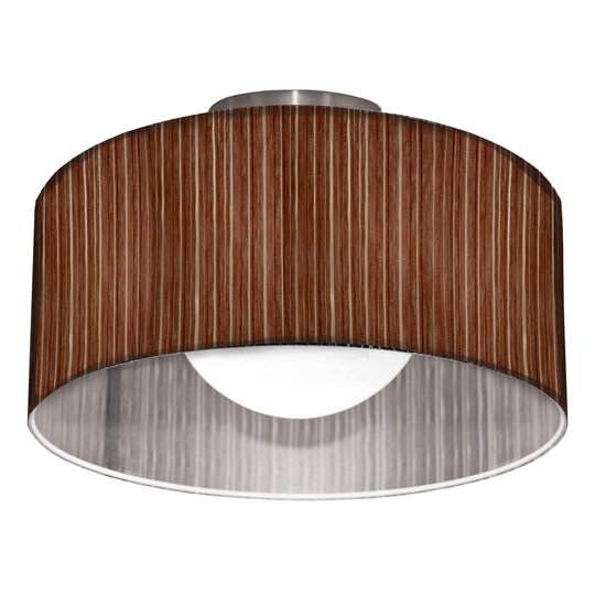Brun organza-taklampa Ganzo, Ø 60 cm