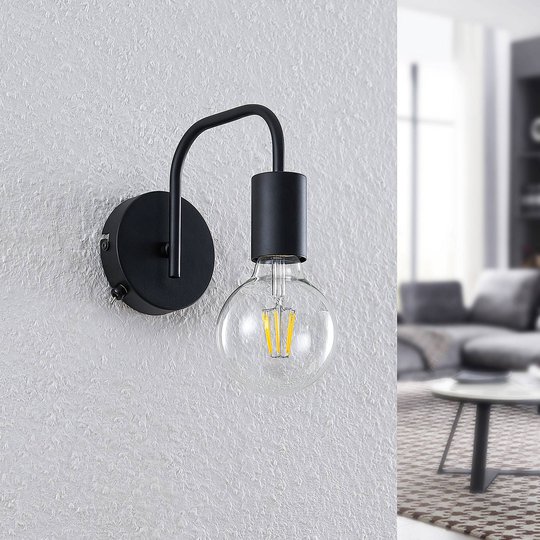 Lindby Erivana vägglampa, svart