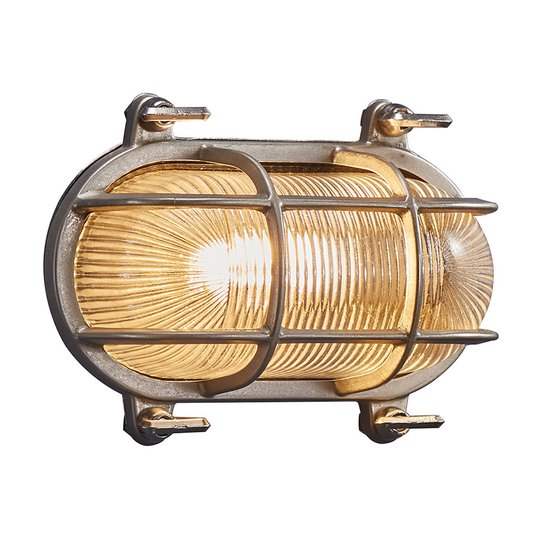 Utomhusvägglampa Helford, nickel