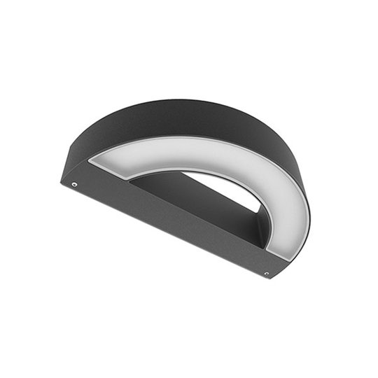 Utomhusvägglampa Mask+ M, under, 3 000 K, antracit