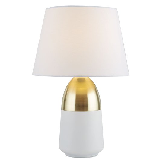 Bordslampa EU700340 i elegant vit mässing