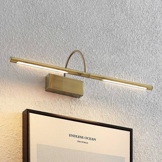 Lucande Fehmke LED-tavelbelysning, antik mässing