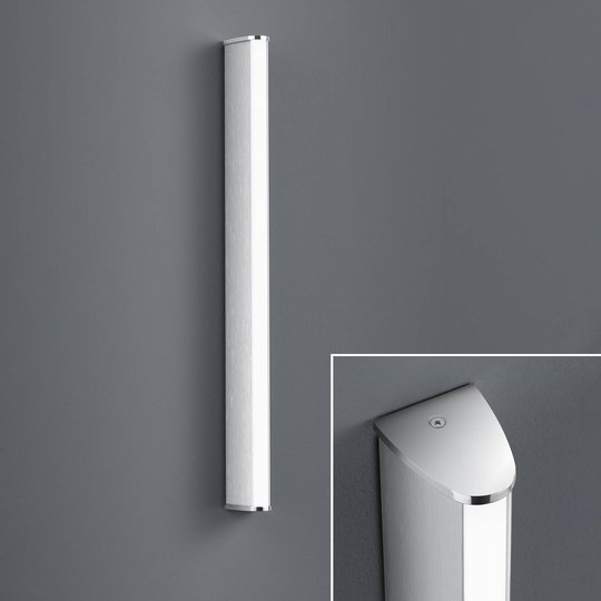 BANKAMP Pure F LED-vägglampa 42 cm nickel