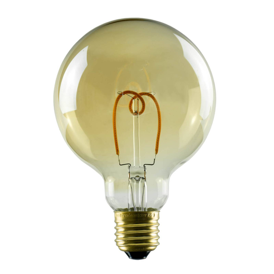 SEGULA LED-globlampa E27 3,2W G95 1 900 K guld