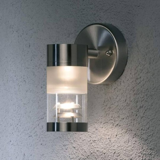 Utomhusvägglampa Bolzano i rostfritt stål