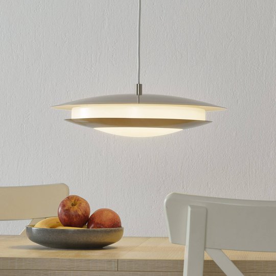 EGLO connect Moneva-C LED-hänglampa nickel Ø 40,5