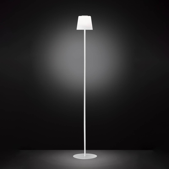 LED-golvlampa Genk, batteri och touchdimmer, vit