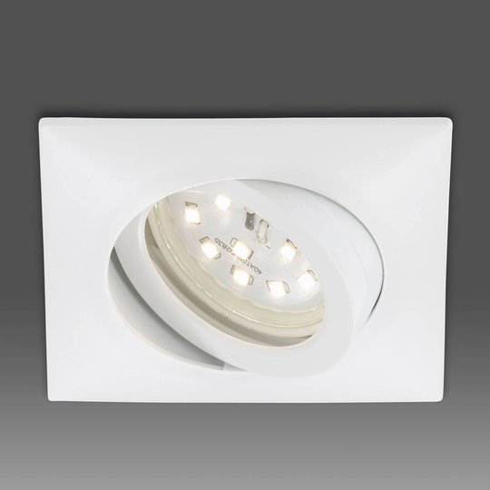 LED-inbyggnadsspot Erik vit kantig