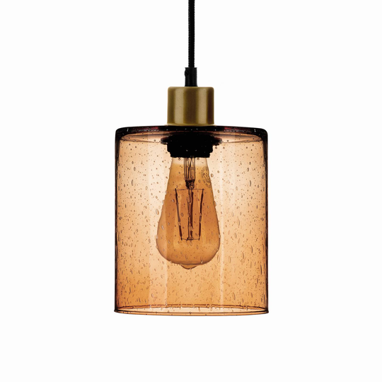 Pendellampa Soda med glasskärm ljusbrun Ø 15 cm