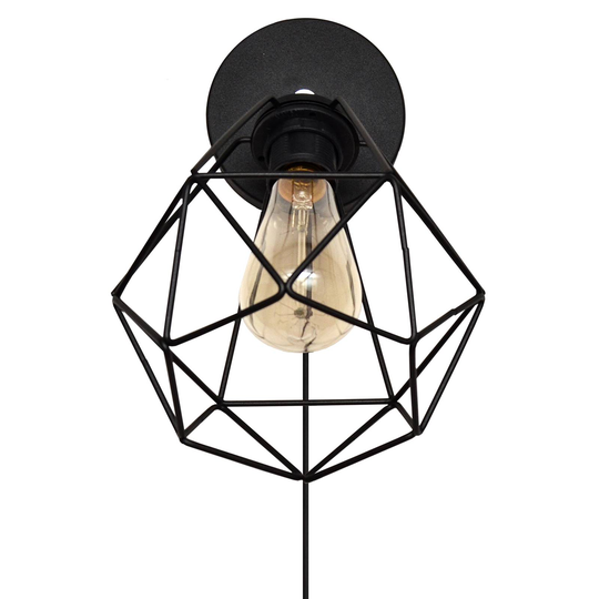 Vägglampa Karo med burskärm, höjd 18 cm