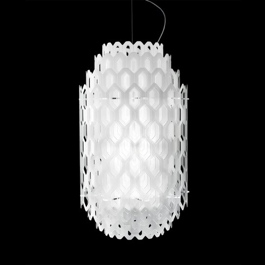 Vit LED-designertaklampa Chantal