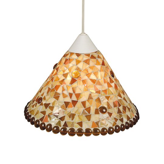 Hänglampa Enya Ø 28,5 cm gulbrun