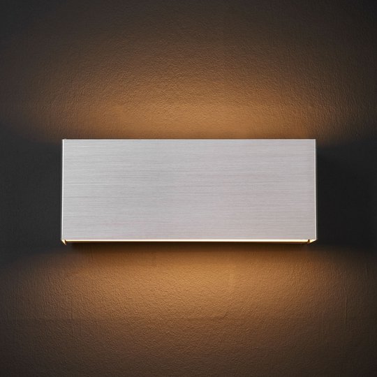 LED-vägglampa Kimberley, 23x9cm, aluminium