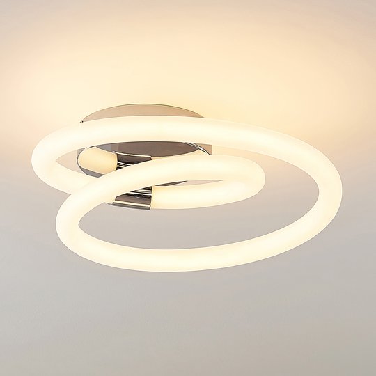 Lucande Lumka LED-vägglampa i krom