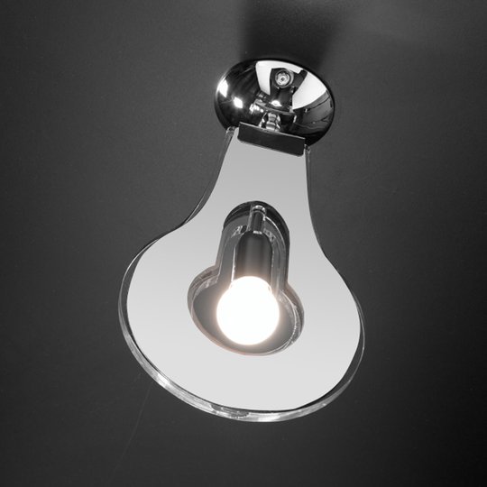 Vit, originell taklampa Flat