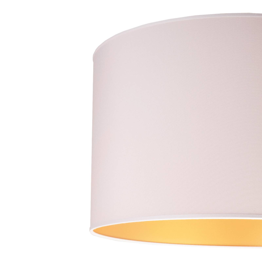 Golvlampa Roller, vit/guld, 145 cm hög