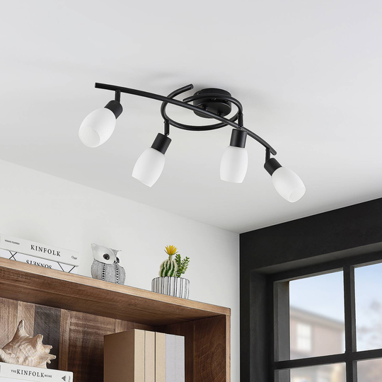 Lindby Ilmana LED takspotlight, 4 lampor, korsad
