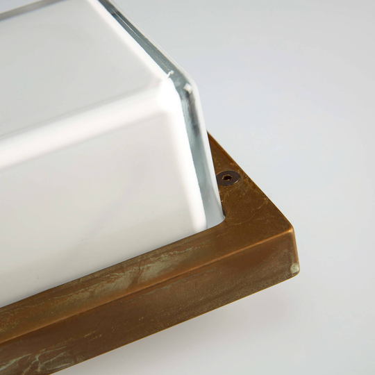 LED-utomhusvägglampa Ice Cubic 3403, mässing antik