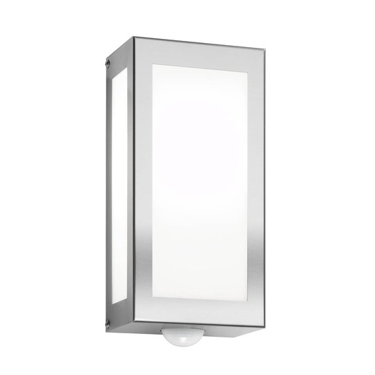 Utomhusvägglampa Aqua Rain, rostfritt stål, sensor