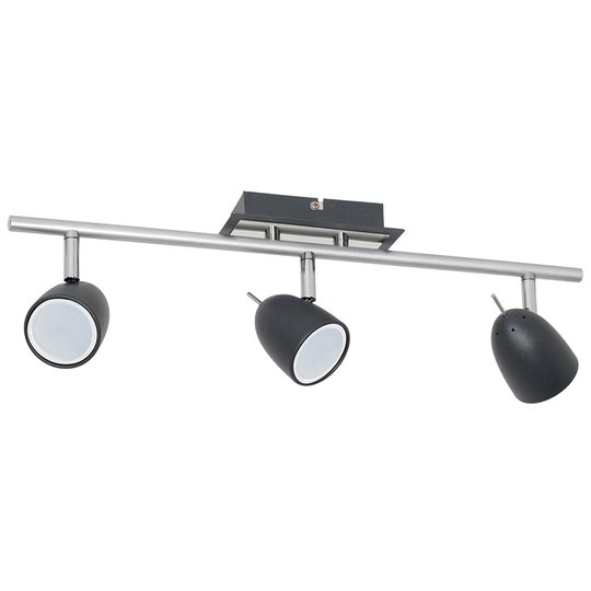 Taklampa Taylor, svart/krom, 3 lampor