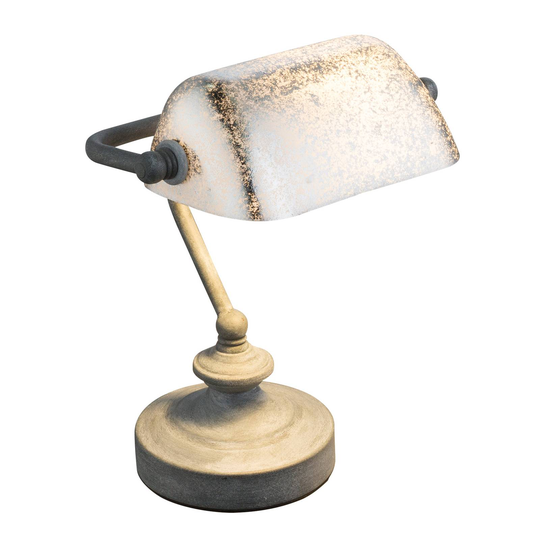 Bordslampa Antique, rost- och guldfärgad