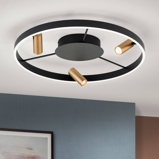 LED-taklampa Berlin med 3 spottar